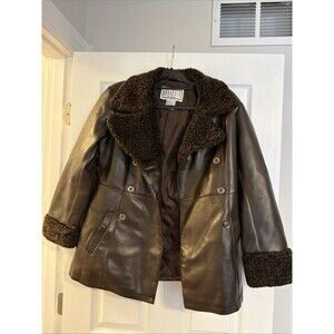 B B Dakota  Pret A Porter Coat Brown Leather Size M